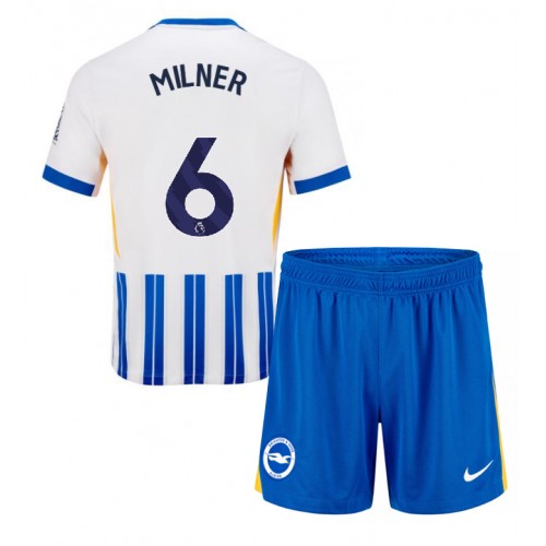 Brighton James Milner #6 Domaci Dres za djecu 2024-25 Kratak Rukav (+ Kratke hlače)